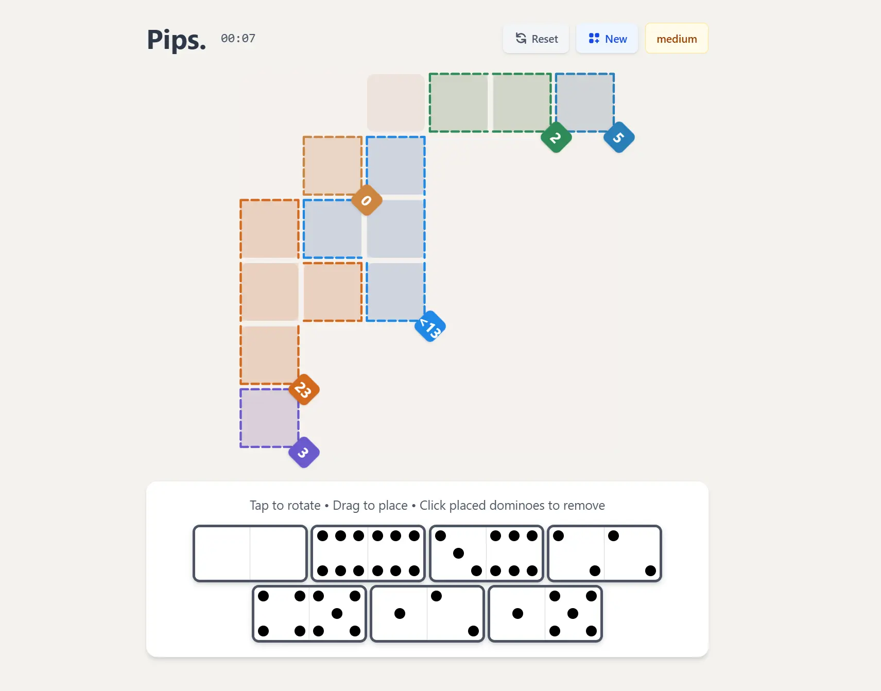 Pips Game Gameplay: Actively playing Pips Game
