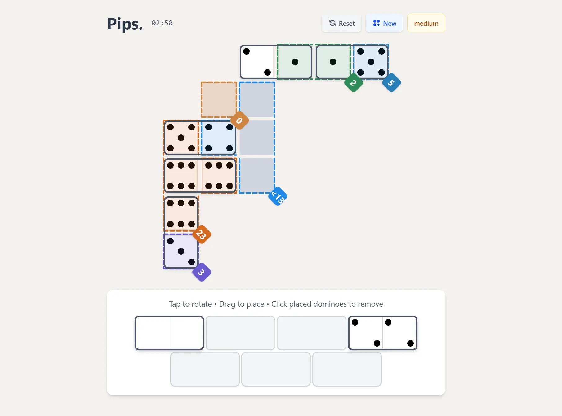 Pips Game Gameplay: Successfully playing Pips Game